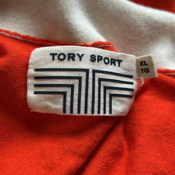 TORY SPORT Cashmere Polo Sweater Performance Poppy Red Short Sleeve Sz XL - Picture 7 of 9